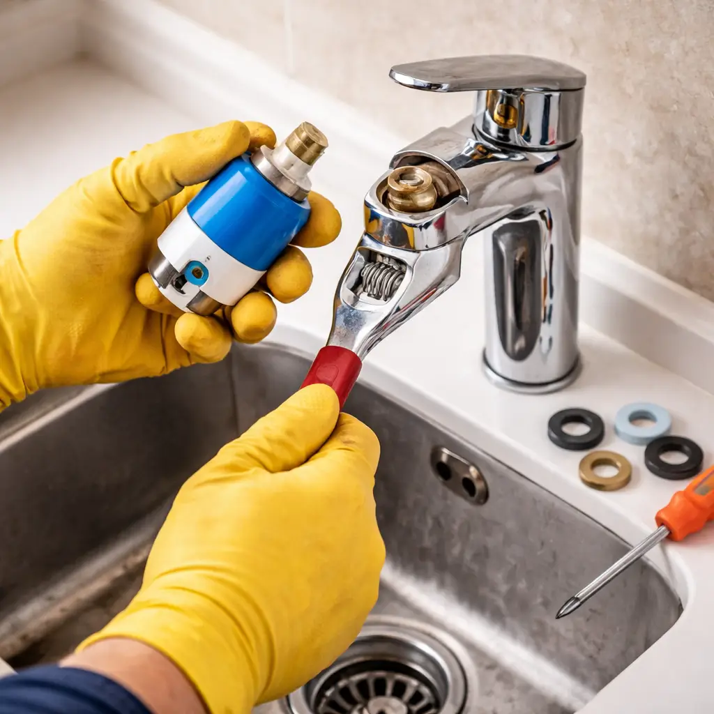 Popravka i servis slavine Novi Sad – zamena keramičkog uloška i zaptivki