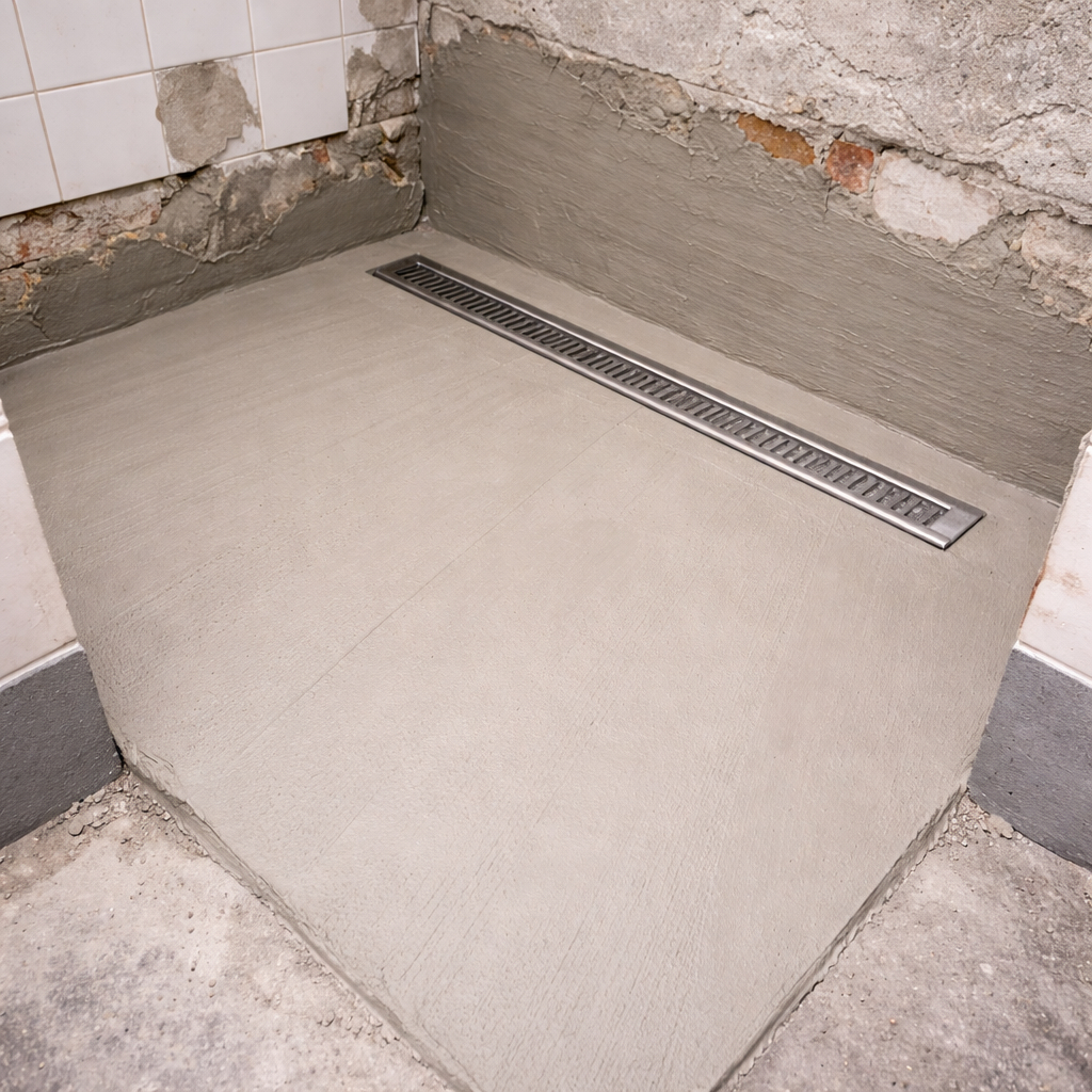 Priprema podloge za pločice Novi Sad – pad ka slivniku