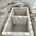 Zidanje šahte sa betonskom pločom i revizionim otvorima